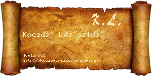 Koczó László névjegykártya