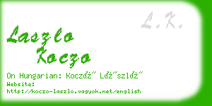 laszlo koczo business card